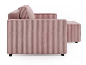 Miniaturka 45 - Różowy narożnik sztruksowy profil boczny