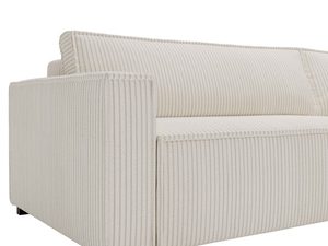 Miniaturka 35 - Detal sztruksowego narożnika kremowego podłokietnik i oparcie