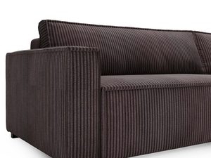 Miniaturka 39 - Detal sztruksowego narożnika brązowego podłokietnik i oparcie