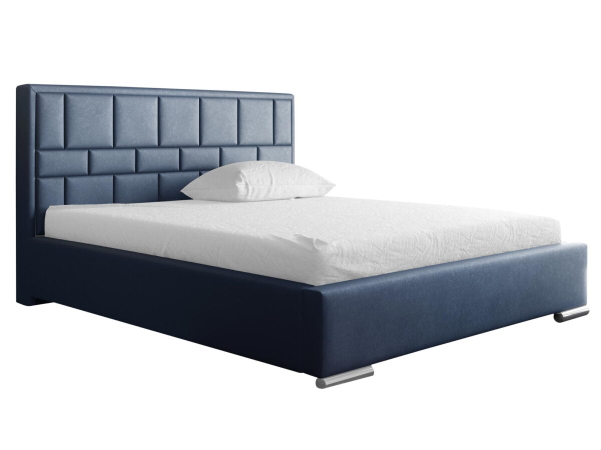 Komfortowe Tapicerowane Łóżko z Prostym Zagłówkiem ATTICO