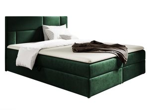 Miniaturka 8 - Łóżko tapicerowane w zielonym kolorze z pikowanym zagłówkiem