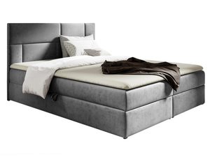 Miniaturka 12 - Łóżko tapicerowane w szarym zagłówkiem