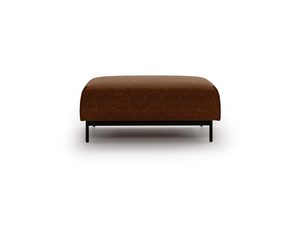 Miniaturka 2 - Niska pufa ceglastobrązowa na czarnym stelażu