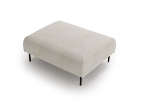 Miniaturka 7 - Jasna pufa prostokątna do salonu w stylu skandynawskim