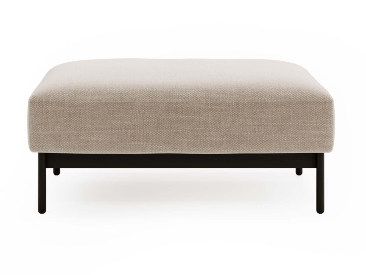 Elegancka Pufa Na Czarnych Metalowych Nóżkach ELLIZA