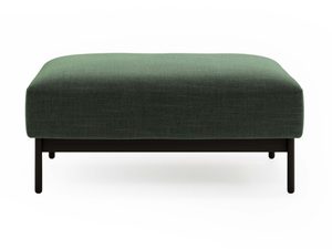 Miniaturka 1 - Tapicerowany puf zielony z metalowymi nogami w stylu modern