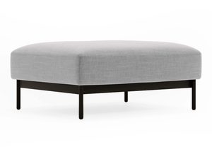 Miniaturka 6 - Jasnoszary puf w stylu minimalistycznym z cienką ramą