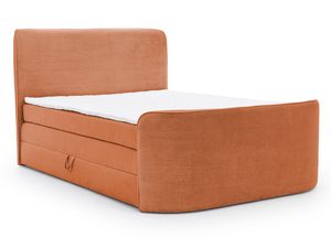 Miniaturka 3 - Pomarańczowe łóżko z miękkim zagłówkiem