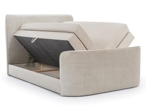 Miniaturka 6 - Bezowe łóżko z otwartym pojemnikiem