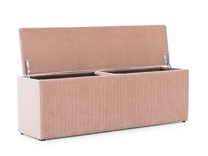 Miniaturka 1 - Pufa różowa podłużna z otwieranym pojemnikiem