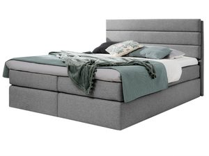 Miniaturka 2 - Łóżko tapicerowane w szarym kolorze w stylu skandynawskim