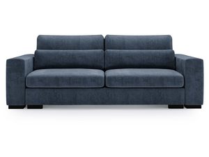 Miniaturka 22 - Sofa granatowa z dwoma zagłówkami i szerokim siedziskiem