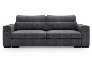 Miniaturka 24 - Sofa grafitowa z tapicerowanym siedziskiem i prostą podstawą