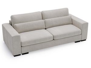 Miniaturka 29 - Sofa beżowa z miękkim oparciem i nowoczesną linią