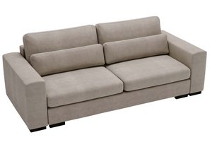 Miniaturka 10 - Sofa piaskowa z prostym bokiem i wyraźnym podziałem siedziska