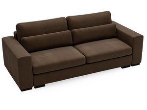 Miniaturka 11 - Sofa brązowa z tapicerką i klasyczną formą do salonu