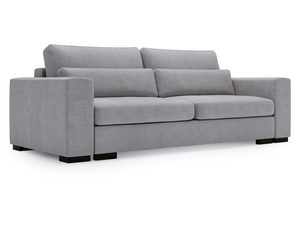 Miniaturka 27 - Sofa jasnoszara z wygodnym oparciem i nowoczesną tapicerką