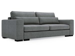 Miniaturka 9 - Sofa popielata z poduszkami oparciowymi i szerokim siedziskiem