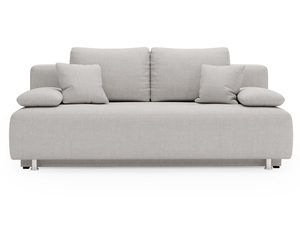 Miniaturka 6 - Sofa w odcieniu ecru z dużymi poduchami i nowoczesnym designem