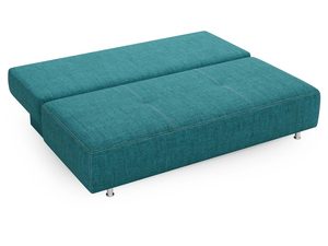 Miniaturka 37 - Sofa turkusowa z funkcją spania i pikowanym siedziskiem