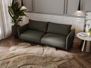 Miniaturka 24 - Ciemnozielona sofa tapicerowana do przytulnego salonu