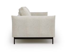 Miniaturka 4 - Jasna sofa jednoosobowa z tkaniny do minimalistycznego salonu