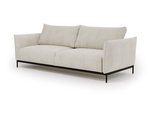 Miniaturka 7 - Jasna sofa skandynawska do salonu z poduszkami i prostymi liniami
