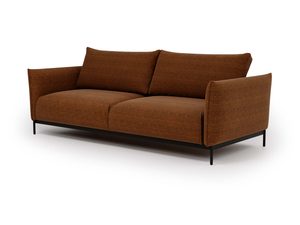 Miniaturka 8 - Ceglasta sofa tapicerowana z prostym designem do nowoczesnych wnętrz