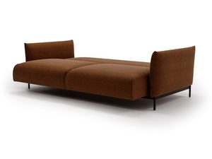 Miniaturka 17 - Brązowa sofa nowoczesna tapicerowana z cienkimi metalowymi nogami