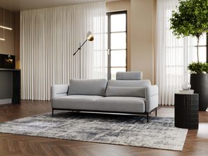 Miniaturka 31 - Sofa jasnoszara w jasnym salonie z dużym oknem