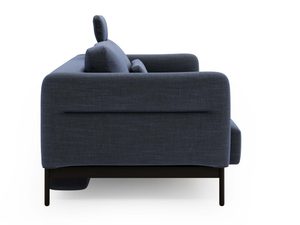 Miniaturka 21 - Tył sofy granatowej z podłokietnikiem i wysokim zagłówkiem