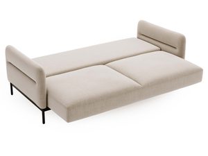 Miniaturka 12 - Sofa beżowa z funkcją spania i podłokietnikiem w stylu loftowym