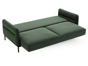 Miniaturka 13 - Sofa zielona rozkładana z regulowanym zagłówkiem i tapicerką