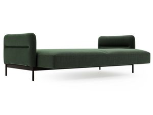 Miniaturka 17 - Zielona sofa z niskim bokiem i nowoczesną podstawą