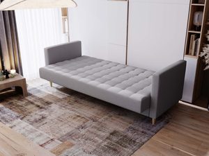 Miniaturka 30 - Nowoczesna sofa z funkcją spania i podłokietnikami w aranżacji salonu