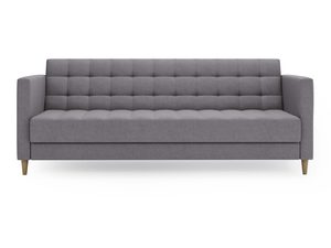 Miniaturka 2 - Sofa nowoczesna z pikowaniem i niskim oparciem w odcieniu popielatym