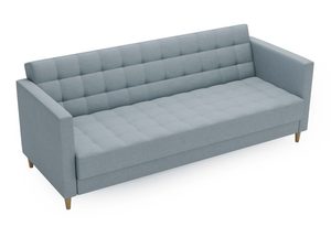 Miniaturka 11 - Sofa w stylu skandynawskim błękitna z eleganckimi przeszyciami