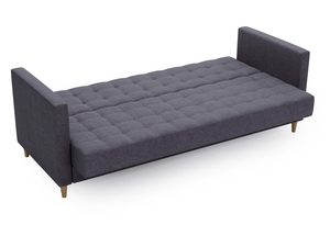 Miniaturka 20 - Sofa z funkcją spania i ciemnoszarym obiciem w minimalistycznym stylu