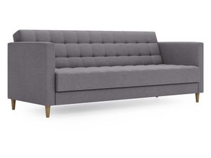 Miniaturka 6 - Jasnoszara sofa w stylu minimalistycznym z tapicerowanym siedziskiem