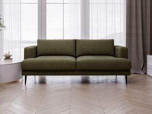 Miniaturka 29 - Sofa oliwkowa z niskim bokiem i tkaniną tapicerską w stylu loftowym