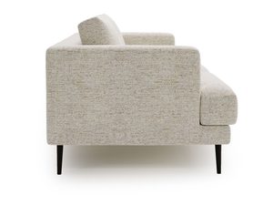 Miniaturka 16 - Sofa boucle w kolorze kremowym z czarną podstawą