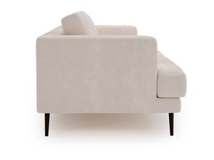 Miniaturka 17 - Sofa beżowa z wysokim oparciem i miękką tkaniną tapicerską