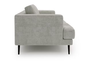 Miniaturka 20 - Sofa szara z szerokim bokiem i tapicerką