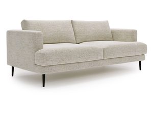 Miniaturka 6 - Sofa boucle w kolorze ecru z ozdobnym przeszyciem