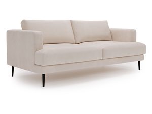 Miniaturka 7 - Sofa kremowa z tkaniną boucle i lekkim profilowaniem