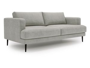 Miniaturka 10 - Sofa szara z prostym profilem i miękkimi siedziskami