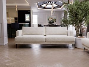 Miniaturka 35 - Sofa kremowa z drewnianą podstawą i minimalistyczną formą