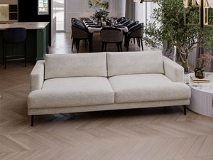 Miniaturka 37 - Jasnobeżowa sofa tapicerowana z miękkim wykończeniem w przestronnym wnętrzu