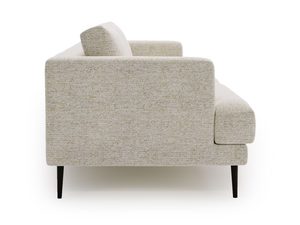 Miniaturka 16 - Sofa boucle ecru z zaokrągloną linią i miękką tapicerką