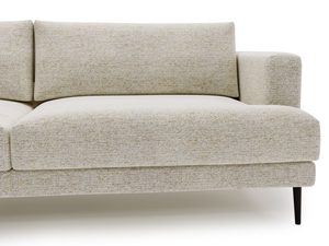 Miniaturka 26 - Sofa beżowa z zaokrąglonym wykończeniem i teksturą